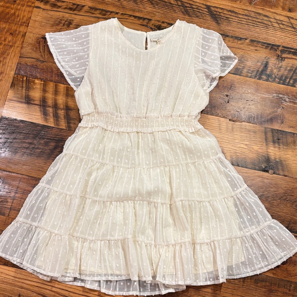Hayden Cream Kids Casual Dress